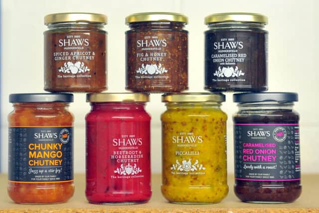 Some of the chutney's and relishes made by Shaws of Huddersfield