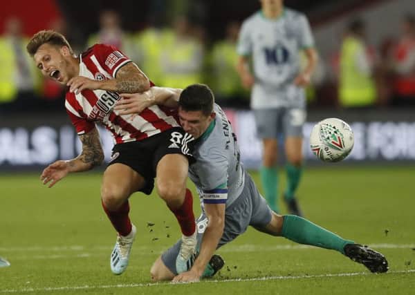Sheffield United's Luke Freeman in action against Blackburn Rovers (Picture: SportImage)
