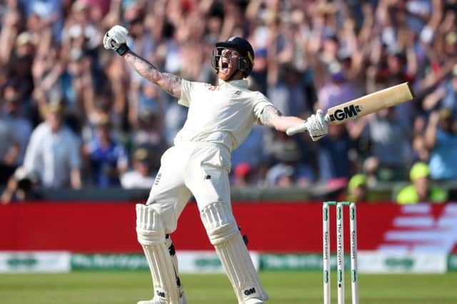 Ben Stokes of England celebrates hitting the winning runs to win the third Specsavers Ashes Test match between England and Australia at Headingley on August 25, 2019. (Picture: Gareth Copley/Getty Images)