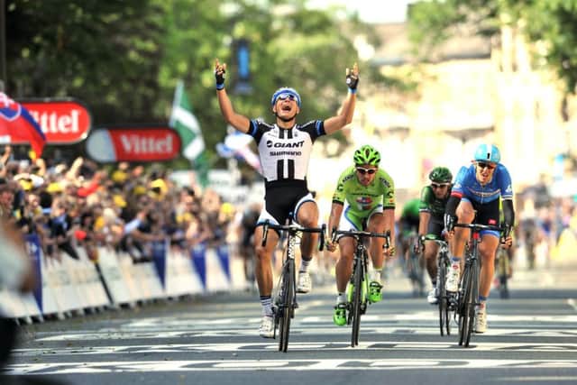 Marcel Kittel won the first stage of the 2014 Tour de France in Harrogate after Mark Cavendish crashed out.
