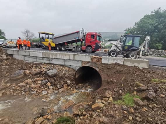 Repairs continue after the devastating flashflooding in the Yorkshire Dales in July