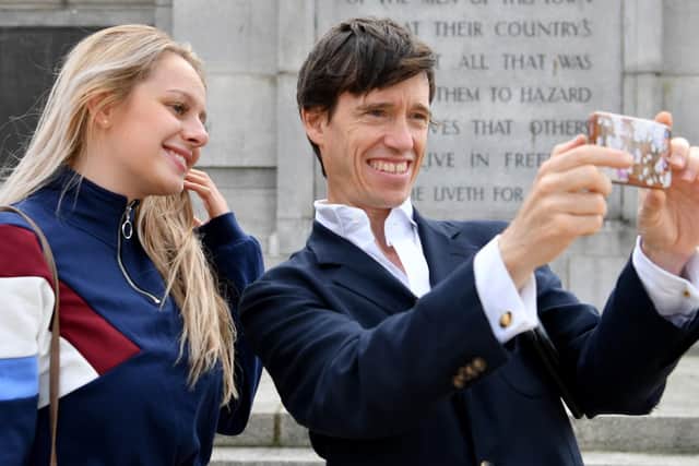 Rory Stewart poses with a local Labour supporter in Hartlepool. Picture: Frank Reid