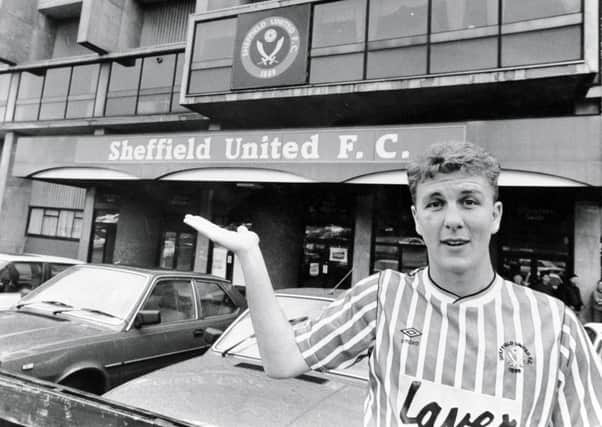 Jamie Hoyland outside Sheffield United in 1990