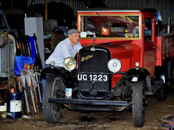 David Robinson getting his 1932 Bedford WS wagon ready to take to the Hunton Steam Gathering. Picture by Gary Longbottom.