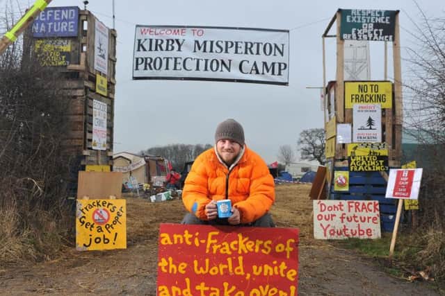 Eddie Thornton, pictured at the Kirby Misperton Protection Camp in 2017. Picture: Tony Johnson