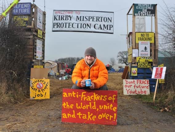 Eddie Thornton, pictured at the Kirby Misperton Protection Camp in 2017. Picture: Tony Johnson