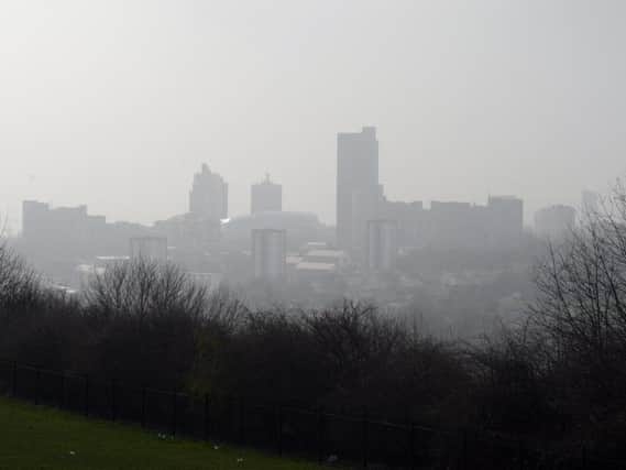Leeds shrouded in smog. Picture by Glen Minikin/Ross Parry.