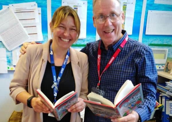 Author Peter J Murray with Pippa Robinson, head of Pheasant Bank Academy.