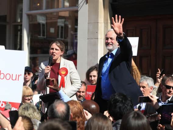 Labour leader Jeremy Corbyn on the general election campaign trail alongside the party's local candidate Rachael Maskell in St Helen's Square, York in 2017. Picture: Danny Lawson/PA