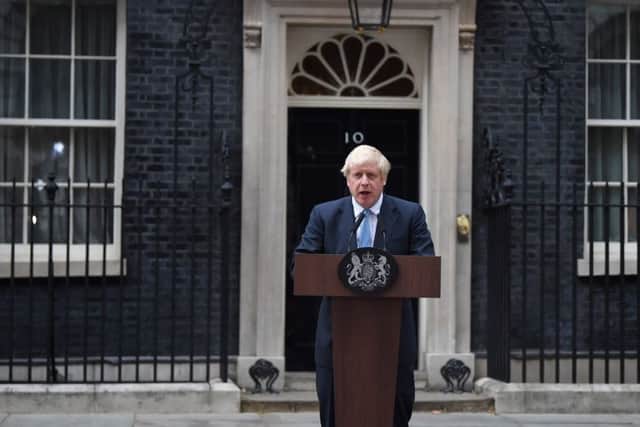 Prime Minister Boris Johnson addressed the nation in 10 Downing Street on Monday.
