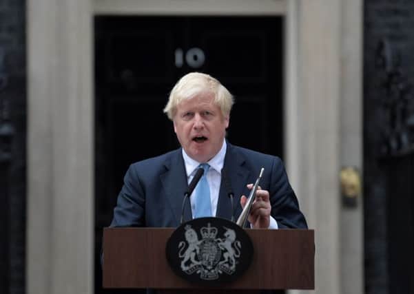 Boris Johnson delivered a statement in Downing Street on Monday night.