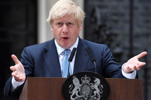 Boris Johnson delivered a statement in 10 Downing Street on Monday night.