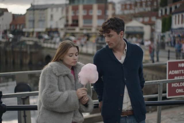 Jessica Barden and Edward Hogg in Scarborough.