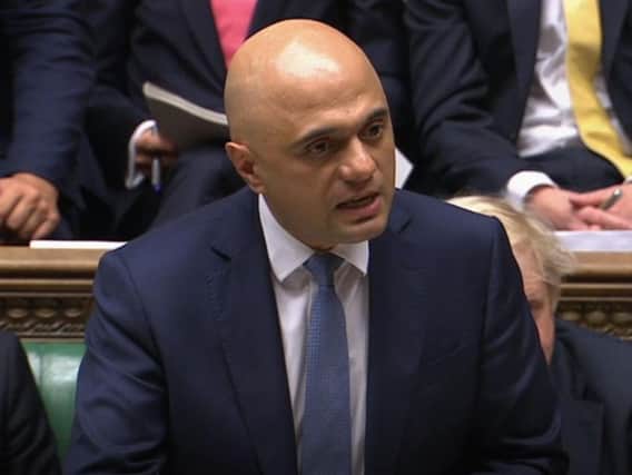Chancellor Sajid Javid delivers his spending review. Pic: PA