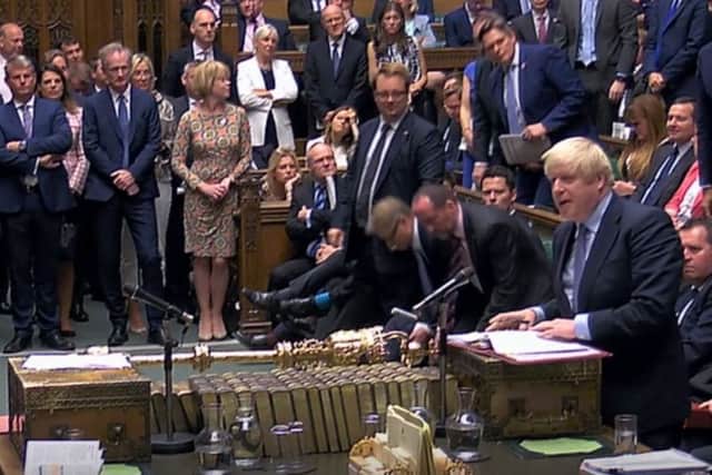 Boris Johnson has been involved in angry exchanges in the House off Commons.