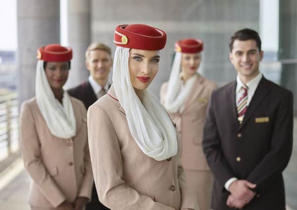 Emirates cabin crew.