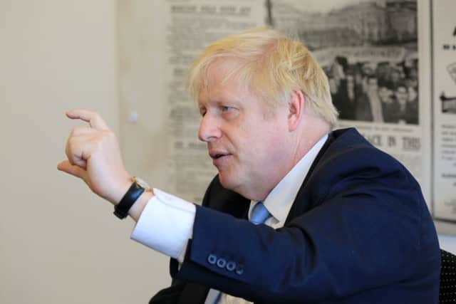 Boris Johnson during a visit to The Yorkshire Post last night.