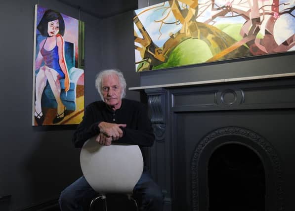 Artist Dudley Edwards, pictured with his work at Redhouse Originals, Cheltenham Mount, Harrogate. Picture: Simon Hulme