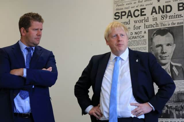 The Yorkshire Post's editor James Mitchinson (left) with Boris Johnson.