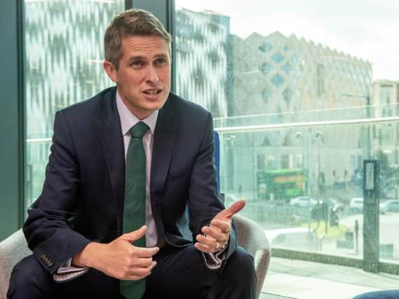Education Secretary Gavin Williamson at the formal opening of the new Quarry Hill campus at Leeds City College. Picture by Bruce Rollinson.