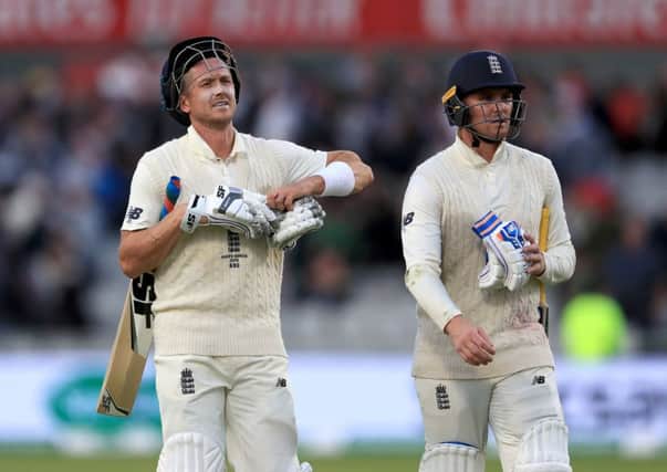 IN THE SQUAD: England's Joe Denly (left) and Jason Roy. Picture: Mike Egerton/PA