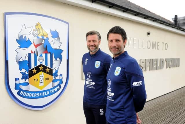 HELLO: Huddersfield Town's new management team Nicky Cowley, left, and Danny Cowley apictured at the club's training complex.  Picture: Tony Johnson