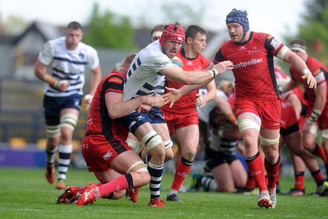 Yorkshire Carnegie, playing against Hartpury College last season, have emerged from their 'darkest hour'. (Picture: Tony Johnson)