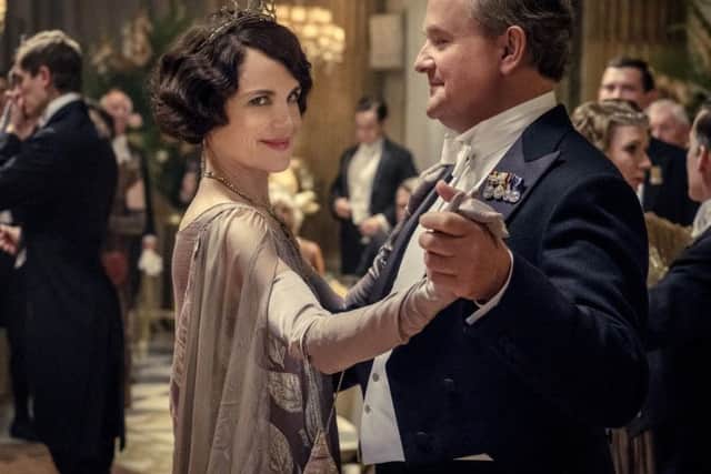 Elizabeth McGovern, left, as Lady Grantham and Hugh Bonneville, as Lord Grantham. (Jaap Buitendijk/Focus Features via AP)