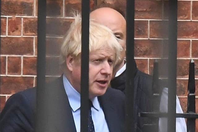 Boris Johnson with his chief of staff Dominic Cummings.