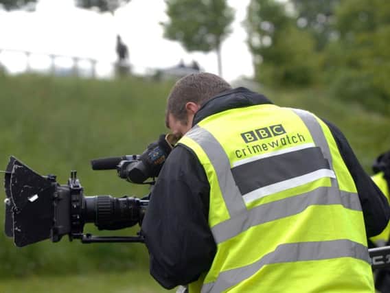 Filming for BBC Crimewatch. Picture by Gerard Binks.