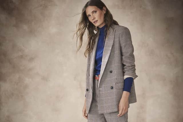 The check blazer (with matching trousers) is another key look  from M&S AW19