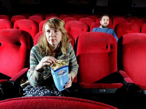 Wendy Cook, General Manager, and Ollie Jenkins at Hyde Park Picture House. Picture: James Hardisty.
