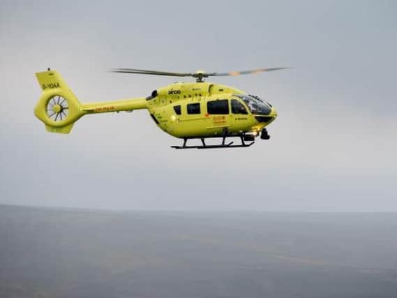 The Yorkshire Air Ambulance narrowly avoided a crash with an illegal drone.