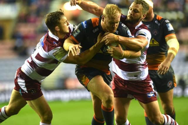 Castleford's Oli Holmes, who was one of the side's better players against Wigan. (PIC:JONATHAN GAWTHORPE)