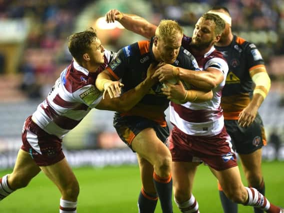 Castleford's Oli Holmes, who was one of the side's better players against Wigan. (PIC:JONATHAN GAWTHORPE)