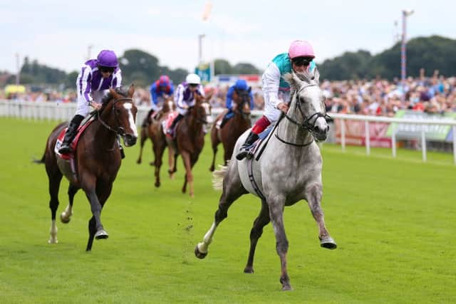 Frankie Dettori's mount Logician is favourite for the St Leger after winning York's Great Voltigeur Stakes.