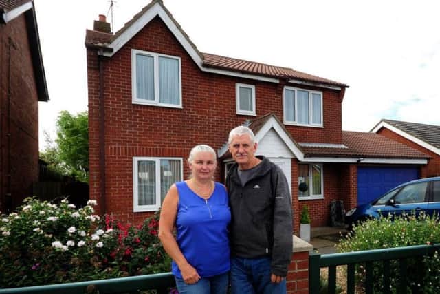 Jackie and Pat Duggins pictured by their home at Newsham Gardens, Withernsea
Picture: Simon Hulme