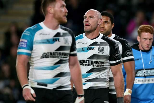 Hull FC's Gareth Ellis looks dejected as their season comes to an end. (Picture: PA)