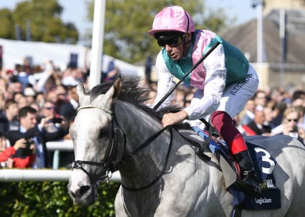Frankie Dettori produced a riding masterclass to win the St Leger on Logician.