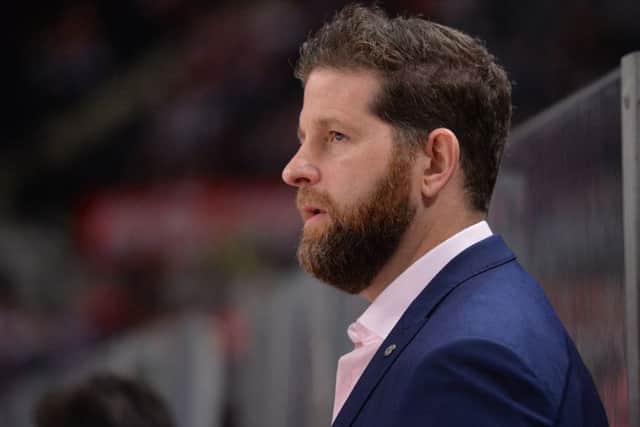 Sheffield Steelers' head coach Aaron Fox was surprised by some of the second period penalty calls called on his team in Dundee. 
Picture: Dean Woolley.