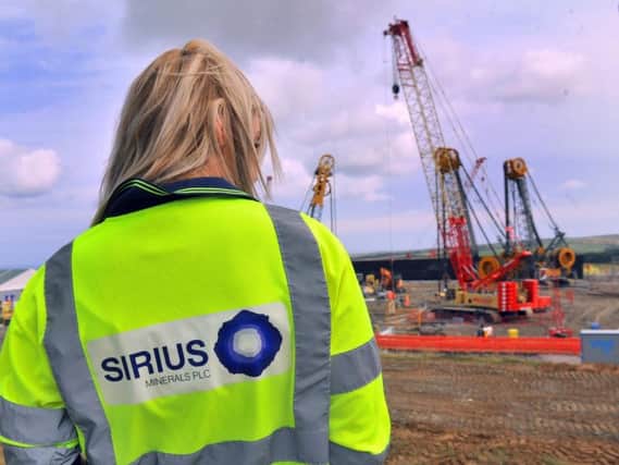 A member of staff of Sirius Minerals at the Woodsmith site near Whitby. Pic: Gary Longbottom