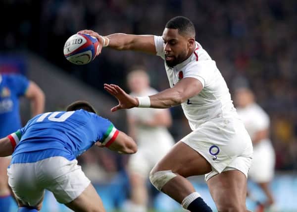 Powerhouse: England have benefited from the likes of winger Fiji-born winger Joe Cokanasiga, above, joining their ranks.(Picture: Adam Davy/PA)