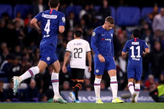 Chelsea's Ross Barkley reacts after missing from the penalty spot during the UEFA Champions League Group H at Stamford Bridge, London. (Picture: Nick Potts/PA Wire)