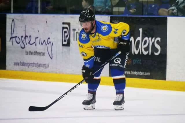 OPTIMISITIC: Leeds Chiefs' captain Luke Boothroyd, during Sunday's 3-1 loss to Sheffield Steeldogs.
 Picture: Chris Stratford.