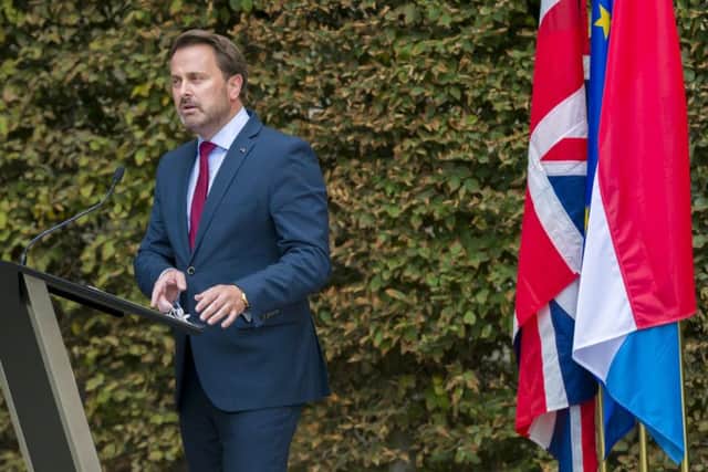 Boris Johnson declined to join a press conference with his Luxembourg counterpart Xavier Bettel.