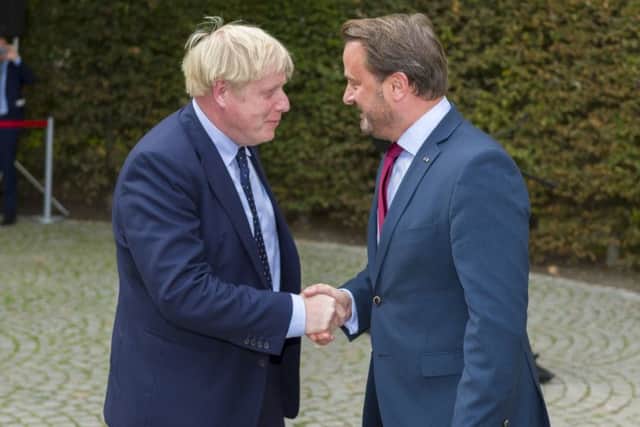 Boris Johnson with his Luxembourg counterpart Xavier Bettel.