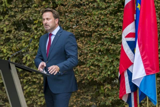 Luxembourg premier Xavier Bettel went ahead with a press conference without Boris Johnson.
