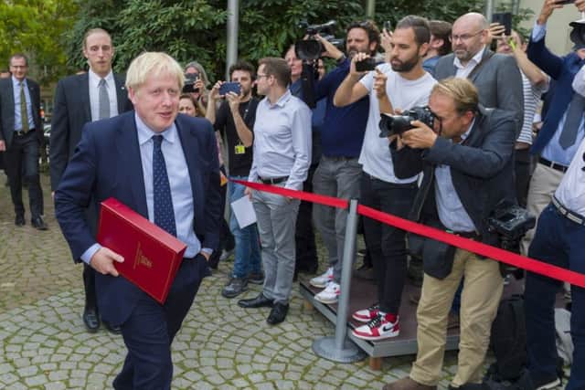 Boris Johnson visited Luxembourg on Momday for talks with EU leaders.