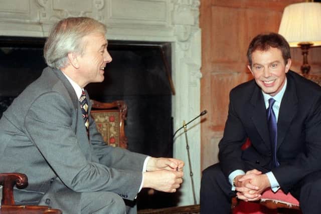Humphrys with Tony Blair in 1997. Picture: PA