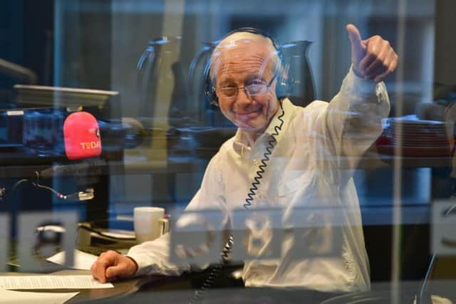 The presenter gives a thumbs-up following his final show. Picture: PA